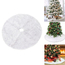 Tappeto Copribase per Albero di Natale in Peluche Bianco - Effetto Neve...
