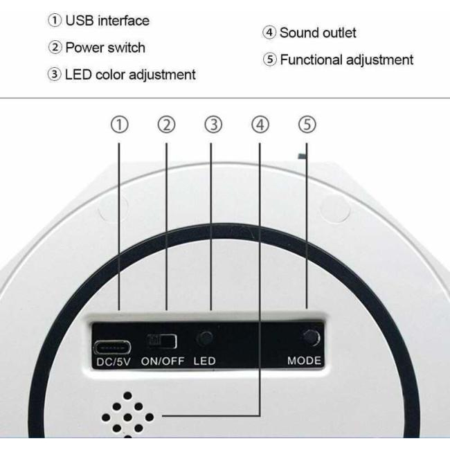 Lampada Proiettore LED Speaker Cassa Bluetooth USB Effetti RGB DJ Con Cavo...
