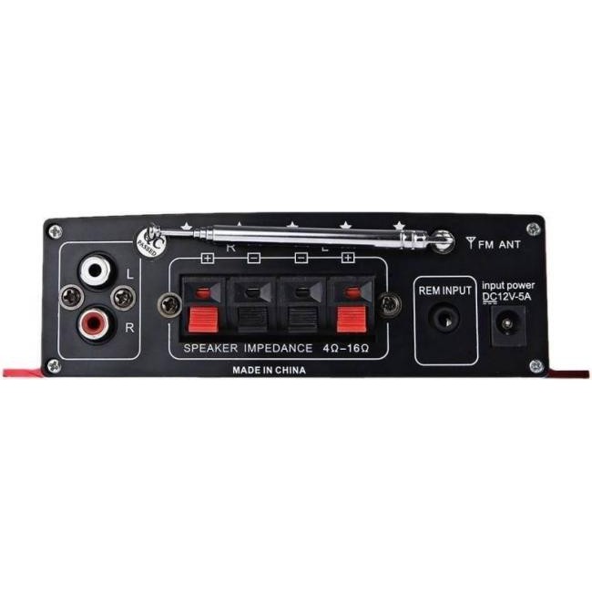 Amplificatore Stereo HI-FI 12V MP3 USB Auto Barca 50W 20HZ 85 dB Audio Radio...