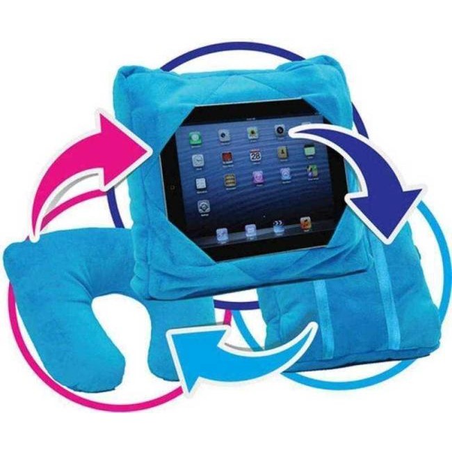Cuscino Da Viaggio Tablet iPad 3 in 1 Trasformabile Pillow Poggiatesta Auto...
