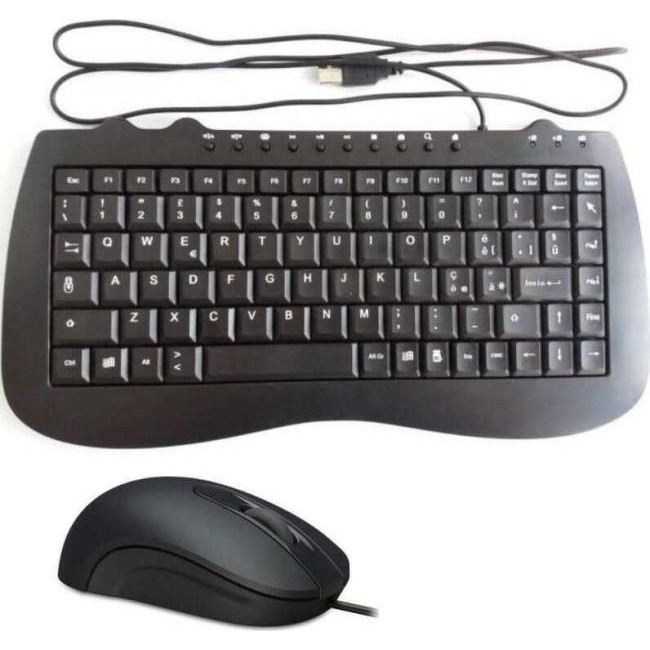Kit Mouse Tastiera Fili PC USB Cavo USB Keyboard Multimediale Computer