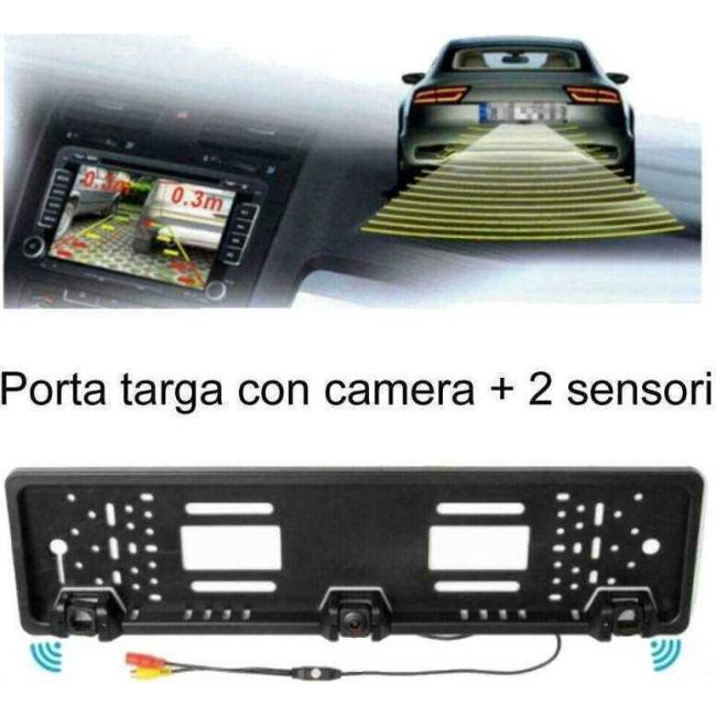 Porta Targa Automobile Retrocamera Waterproof Sensori Parcheggio Acustico 4