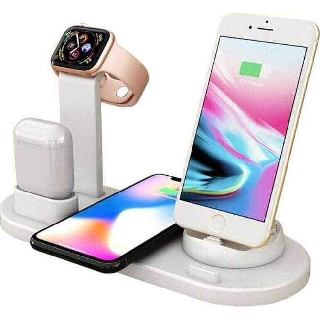 Base Ricarica 3 in 1 Docking Station Wireless Per Apple iPhone Cuffie Watch Top