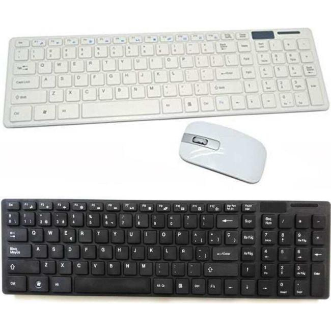 Kit Tastiera e Mouse Mini Wireless 2.4GHz Senza Fili PC USB Wifi Computer...