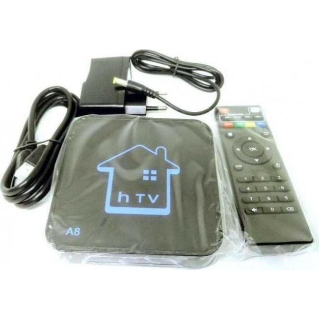 Smart TV Box Android RAM 2GB ROM 16GB Wi-Fi Telecomando HDMI IPTV RCA HTV A8...