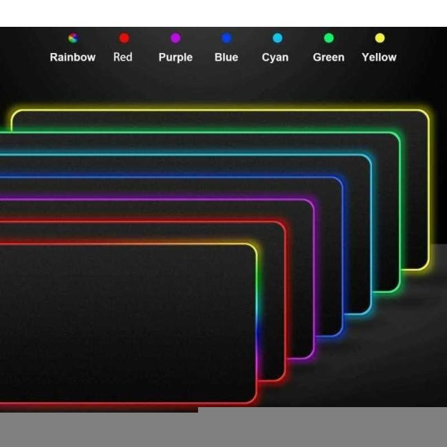Tappetino Mouse Tappeto XXL RGB Mousepad 800x300 mm Led Design Casuale...