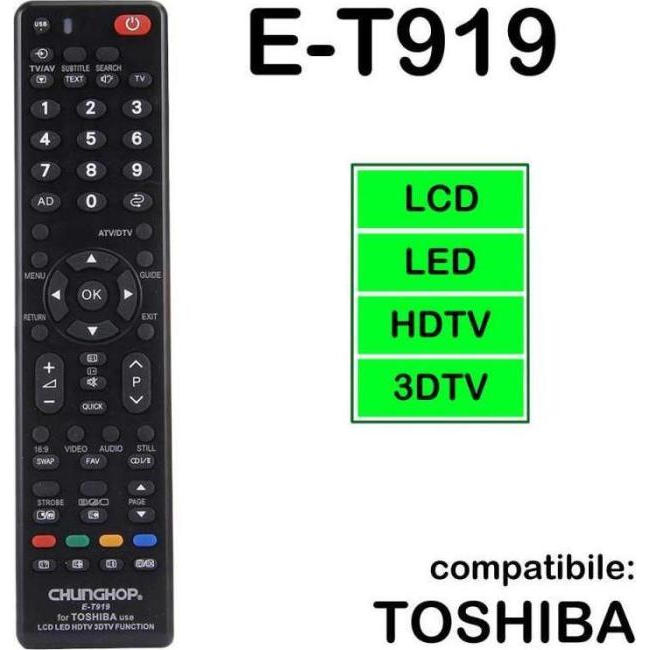 Telecomando Universale Compatibile Con TV LCD LED 3DTV HDTV Smart TV Batteria...