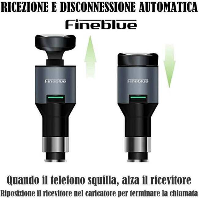 Auricolare Vivavoce Bluetooth Auto Macchina Guida Caricabatterie Modello...