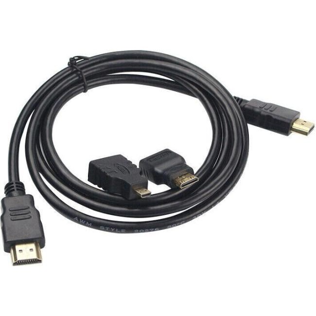 Cavo HDMI 1,5 Metri HD 1080p TV XBO X360 PS3 3 Adattatori Micro USB