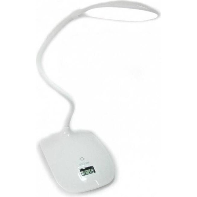 Lampada LED da Tavolo con Stelo Snodabile Interruttore Touch Con Mini Orologio