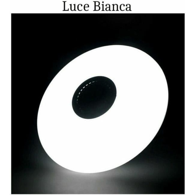 Lampadina LED Bluetooth 24W UFO Luce Bianca RGB Lampada Altoparlante Musica...
