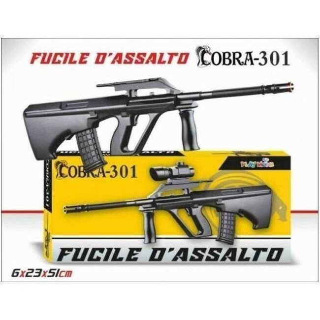 Mitra Fucile d'Assalto Cobra-301 con Mirino Gioco Giocattolo Bambini 6x23x51cm