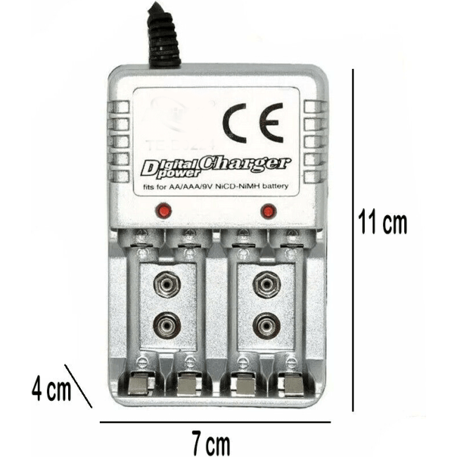 Caricatore Batterie Ricaricabili 220 Volt Per Pile AA-AAA 9V AC 220V Casa 2
