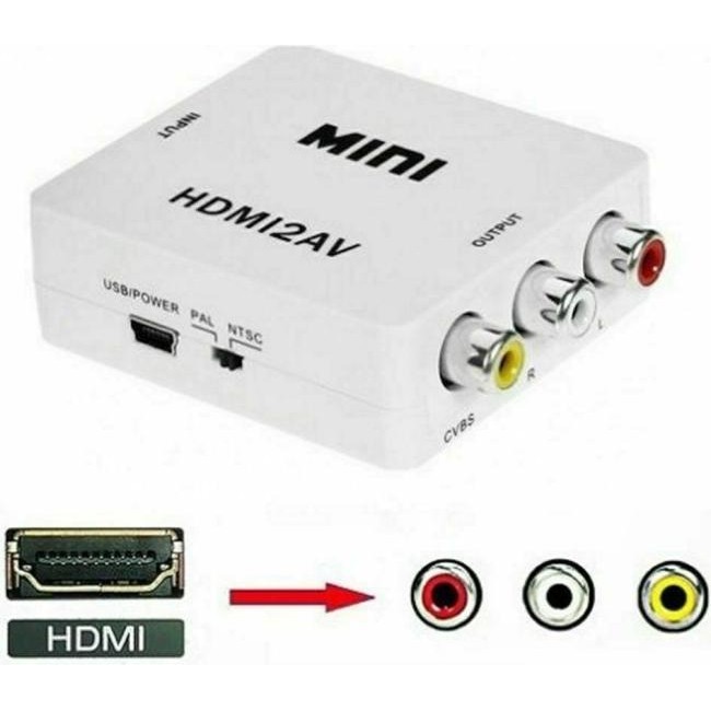 Convertitore Converter Adattatore Audio Video da AV Composite CVBS RCA a HDMI