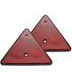2x Riflettore Catarifrangente Triangolo Triangolare Rosso Rimorchi Roulotte...