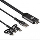 Cavo HDTV Adattatore Video 3in1 TYPE-C Lightning Micro USB a HDM iOS e...