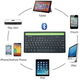 Tastiera Bluetooth Per Smartphone Tablet Supporto Senza Fili Ricaricabile...