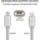 Cavo Caricabatteria 2 in1 Lighting 8 Pin Micro USB Connettori 1Mt Smartphone...