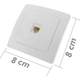 2x Presa Muro RJ11 Telefono FIsso Linea Plastica Bianco Casa Connettore Clip...