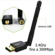 Chiavetta usb adattatore antenna ricevitore segnale wireless WIFI 300Mbps 4