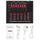 Kit Microfono Cardioide Condensatore Cavalletto Auricolari Mixer Effetti Cavo...