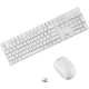 Kit Mouse e Tastiera Wireless 2.4GHZ USB PC Computer Wi-Fi Keyboard Senza...