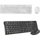 Kit Mouse e Tastiera Wireless 2.4GHZ USB PC Computer Wi-Fi Keyboard Senza Fili