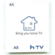 Smart TV Box Android RAM 2GB ROM 16GB Wi-Fi Telecomando HDMI IPTV RCA HTV A8...