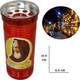 Lumino Votivo T.80 19,5cm Extra Santo Padre Pio Candela Cera Bianca Lume Luce...