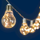 Catena luminosa led solare esterno 10 bulbi lampadina trasparente calda Catena luminosa led solare esterno 10 bulbi lampadina trasparente calda
