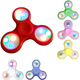 3x Fidget Spinner Antistress Cuscinetto a Sfera Tascabile Luci Led Passatempo