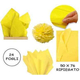 24x Fogli Carta Velina 21gr Colore Giallo Chiaro 50x76cm Cartamodello Hobby...