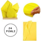 24x Fogli Carta Velina 21gr Colore Giallo Chiaro 50x76cm Cartamodello Hobby...