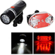 Luci per Bicicletta 5 Led Faretto Posteriore Torcia Anteriore Bici Sicurezza