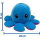 Polipo Peluche Reversibile Arrabbiato Felice Bicolore Cambia Umore Morbido...
