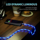 Cavo Usb Carica Led Luminoso MICRO USB Carica Rapida Trasferimento Dati 2.4A...