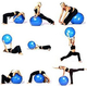 Gym Ball Palla per Esercizi Fitness Pilates Addominali Pompa a Pedale...