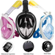 Maschera subacquea integrale montatura action cam sub immersione mare 5