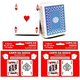 2x Mazzi di Carte da Gioco Poker 52 Carte Giochi Ramino Burraco Scala 40