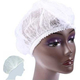 250x Cuffia Monouso in TNT con Elastico Copricapo Cuoco Infermiera Bianco