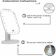 Specchio per trucco con 20 led te-b0143 luci rotazione di 180 gradi luce...