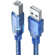 Cavo Stampante 3 Metri USB 2.0 Blu Alta Schermatura PC Notebook MAC Type-B