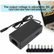 Alimentatore Universale 8 Adattatori 120w PC Notebook Voltaggio da 12 V a 24V...
