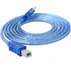 Cavo Stampante 1.5 Metri USB 2.0 Blu Alta Schermatura PC Notebook MAC Type-B...