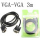 Cavo Connettore VGA 3 Metri Maschio Maschio Prolunga Monitor Computer PC HDTV...