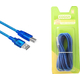 Cavo Stampante 3 Metri USB 2.0 Blu Alta Schermatura PC Notebook MAC Type-B 9