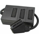 Splitter Presa SCART 21 PIN da Maschio a 3 Vie Femmina Adattatore AV TV...