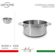 Casseruola in Acciaio Inox Fonda Pentola Bassa da 13.5cm a 31.5cm Gas...