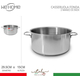 Casseruola in Acciaio Inox Fonda Pentola Bassa da 13.5cm a 31.5cm Gas...