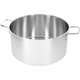 Casseruola in Acciaio Inox Fonda Pentola Bassa da 13.5cm a 31.5cm Gas...